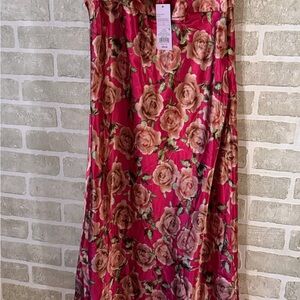 Floral Maxi Dress in Vibrant Pink